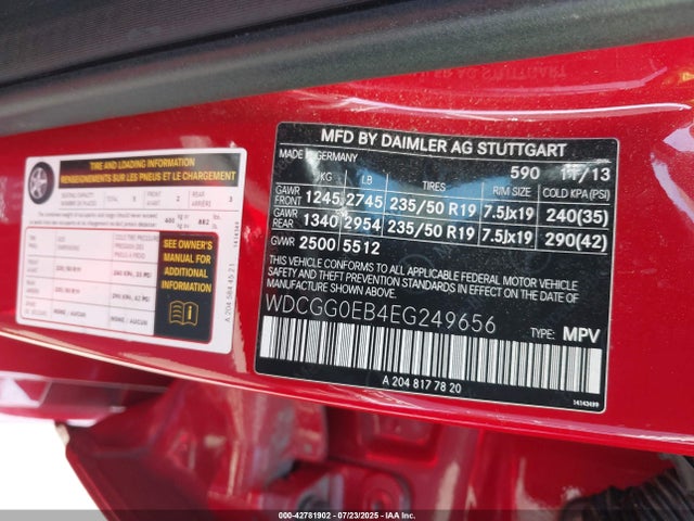 Mercedes-Benz 2014 2014 WDCGG0EB4EG249656 Image 9