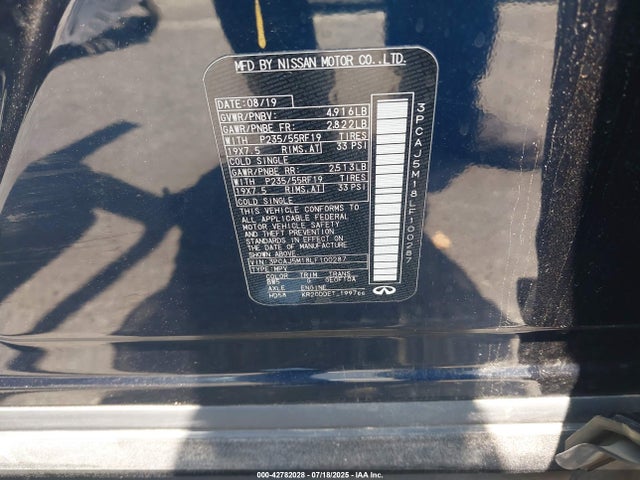 Infiniti QX50 2020 3PCAJ5M18LF100287 Image 9