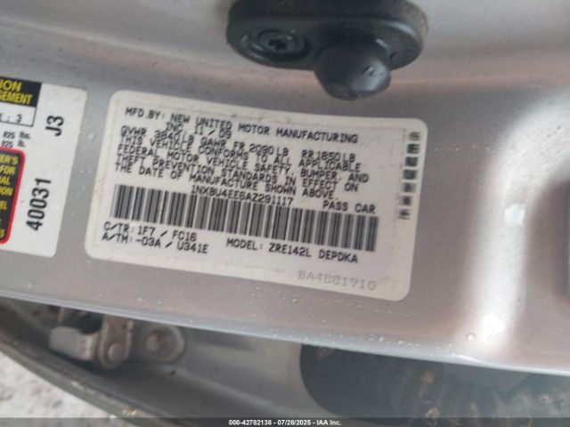 2010 TOYOTA COROLLA 1NXBU4EE6AZ291117 Photo 8