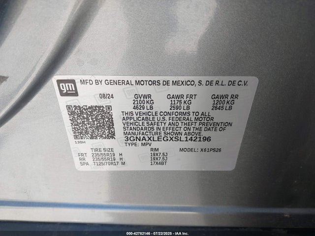 Chevrolet lsd 2025 3GNAXLEGXSL142196 Image 9