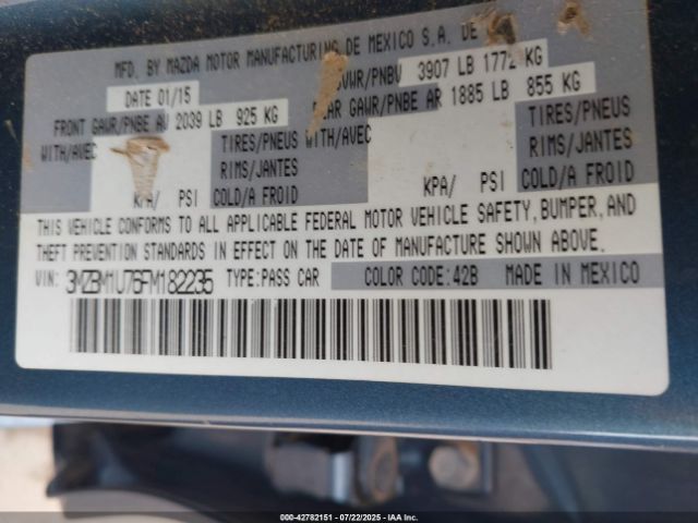 2015 MAZDA MAZDA3 3MZBM1U76FM182235 Photo 8