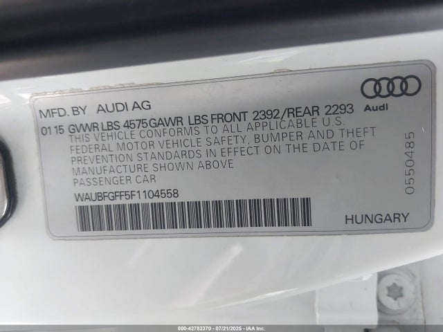 2015 AUDI A3 WAUBFGFF5F1104558 Photo 8