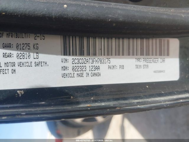 2015 DODGE CHALLENGER 2C3CDZAT3FH783175 Photo 8