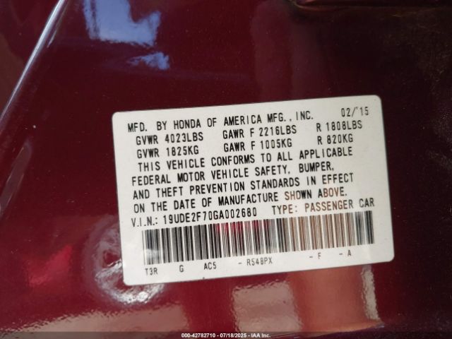 2016 ACURA ILX 19UDE2F70GA002680 Photo 8