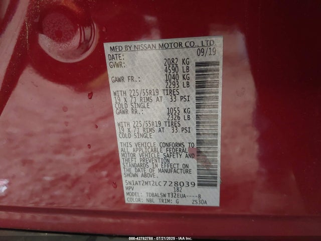 Nissan 2020 2020 5N1AT2MT2LC728039 Image 9