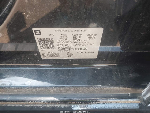 1GC1KTEY6KF246923 Chevrolet l5p - direct injection, duramax, gen 5, var 1