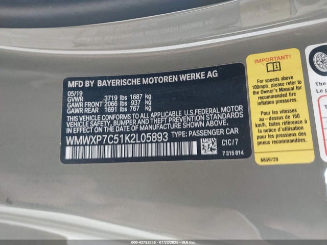 Mini 2019 2019 WMWXP7C51K2L05893 Image 9