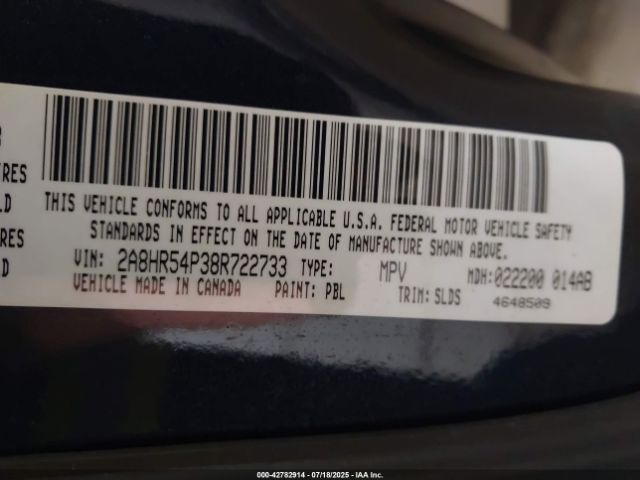 2008 CHRYSLER TOWN & COUNTRY 2A8HR54P38R722733 Photo 8