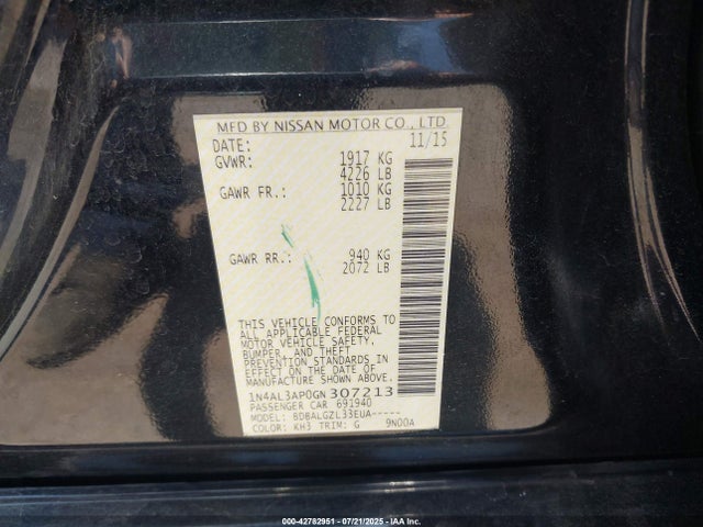 Nissan 2016 2016 1N4AL3AP0GN307213 Image 9