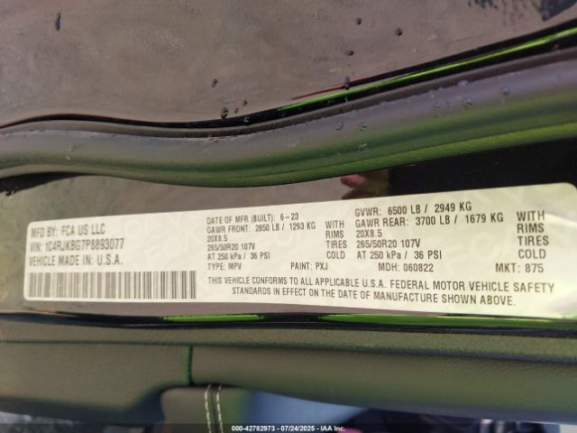 2023 JEEP GRAND CHEROKEE L 1C4RJKBG7P8893077 Photo 8