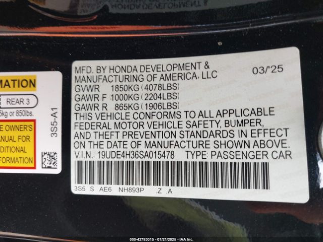 2025 ACURA INTEGRA 19UDE4H36SA015478 Photo 8