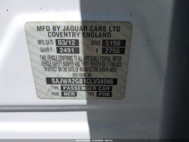 2012 JAGUAR XJ SAJWA2GB1CLV34946 Photo 8