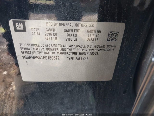 2014 CADILLAC ATS 1G6AH5R31E0169672 Photo 8