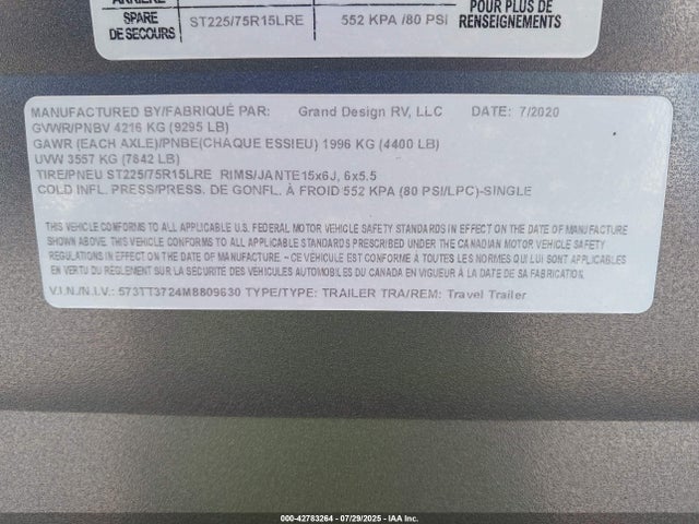 Grand Design Transcend 32 Bhs 2021 573TT3724M8809630 Image 9
