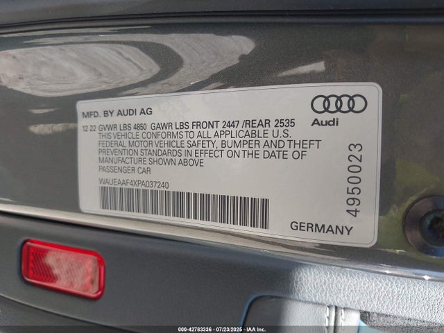 2023 AUDI A4 WAUEAAF4XPA037240 Photo 8
