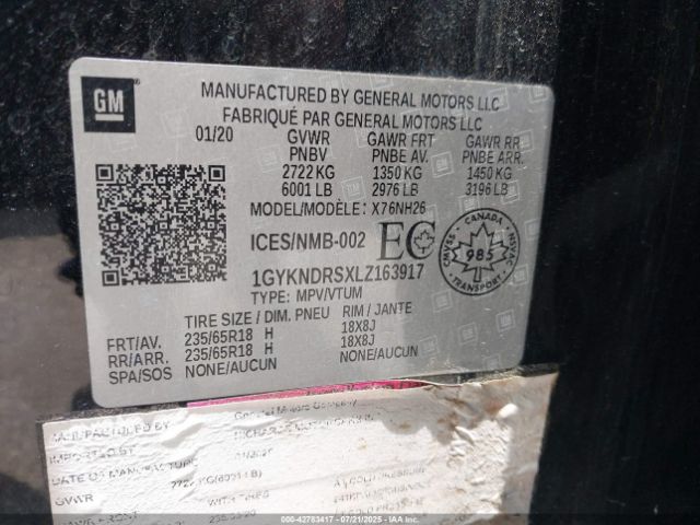 2020 CADILLAC XT5 1GYKNDRSXLZ163917 Photo 8