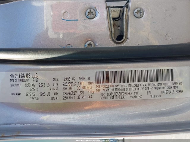 Jeep 2017 2017 1C4PJMCS2HD230580 Image 9