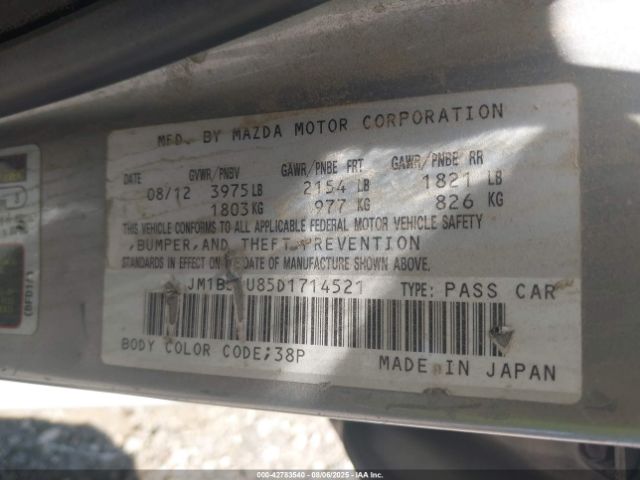 2013 MAZDA MAZDA3 JM1BL1U85D1714521 Photo 8