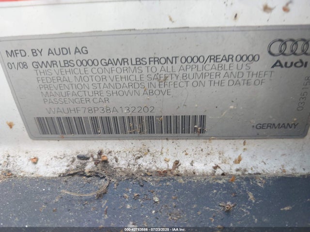 2008 AUDI A3 WAUHF78P38A132202 Photo 8