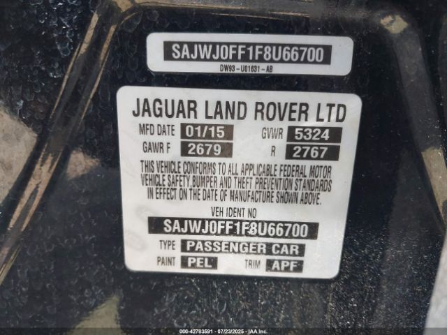 2015 JAGUAR XF SAJWJ0FF1F8U66700 Photo 8