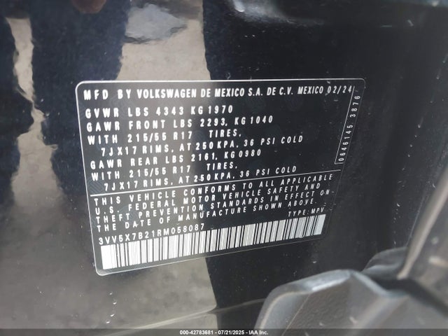 Volkswagen tsi 2024 3VV5X7B21RM058087 Image 9