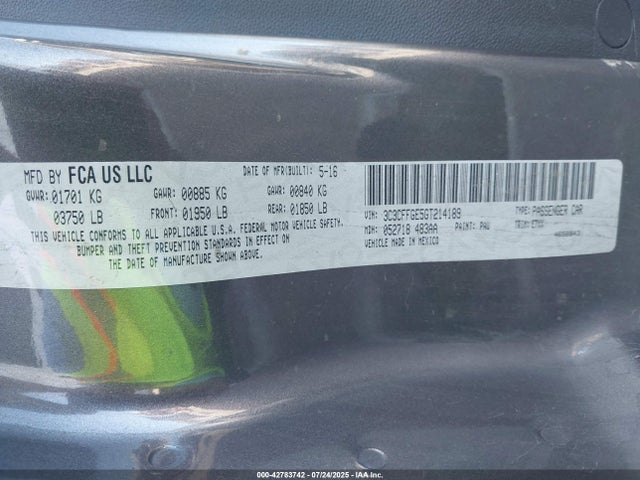 Fiat 2016 2016 3C3CFFGE5GT214189 Image 9