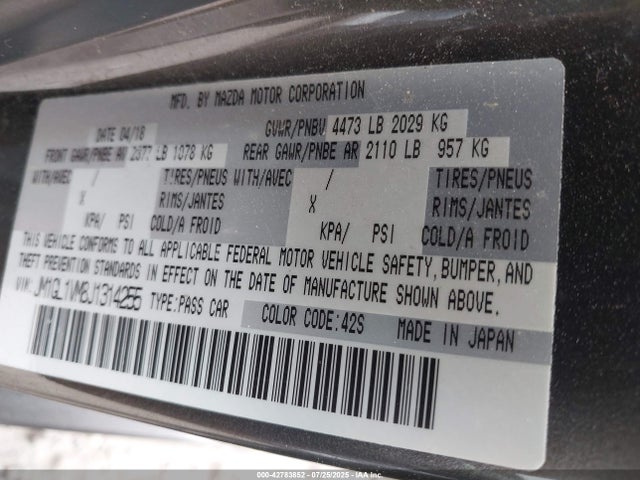Mazda py cylinder deactivation 2018 JM1GL1VM8J1314255 Image 9