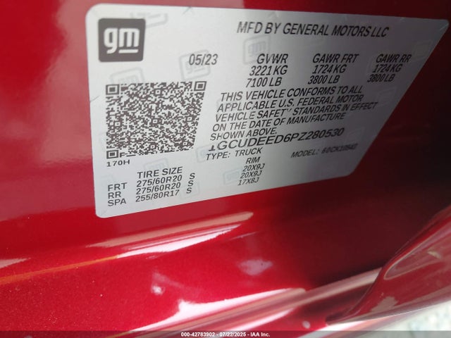 1GCUDEED6PZ280530 Chevrolet l84