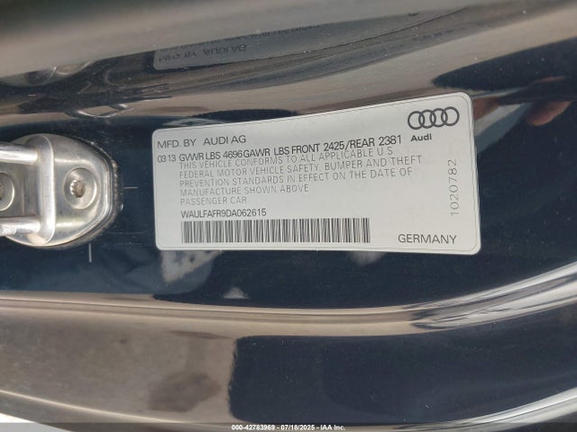 2013 AUDI A5 WAULFAFR9DA062615 Photo 8