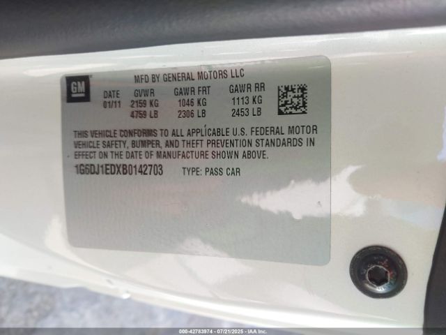 2011 CADILLAC CTS 1G6DJ1EDXB0142703 Photo 8