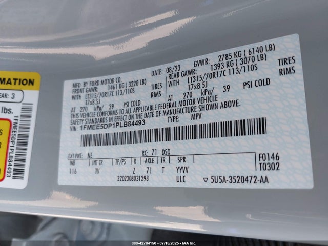 1FMEE5DP1PLB84493 Ford ecoboost