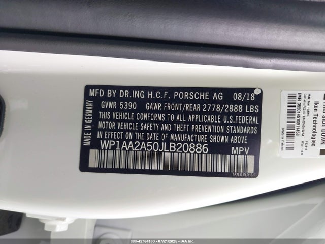Porsche Macan 2018 WP1AA2A50JLB20886 Image 9
