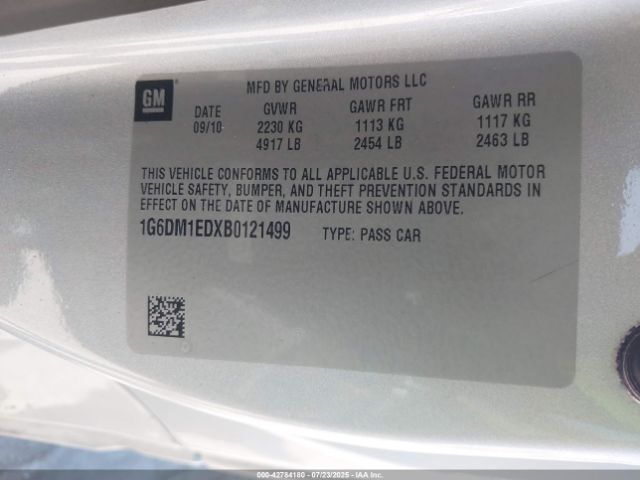 2011 CADILLAC CTS 1G6DM1EDXB0121499 Photo 8