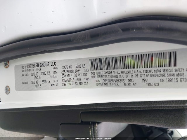 1C4PJMDS5FW563467 Jeep 2015