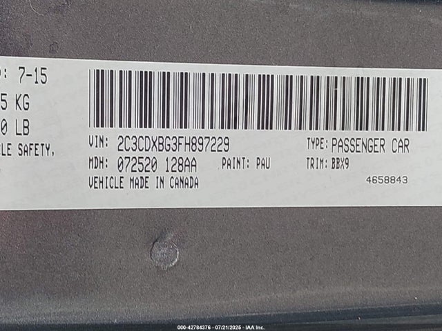 Dodge 2015 2015 2C3CDXBG3FH897229 Image 9