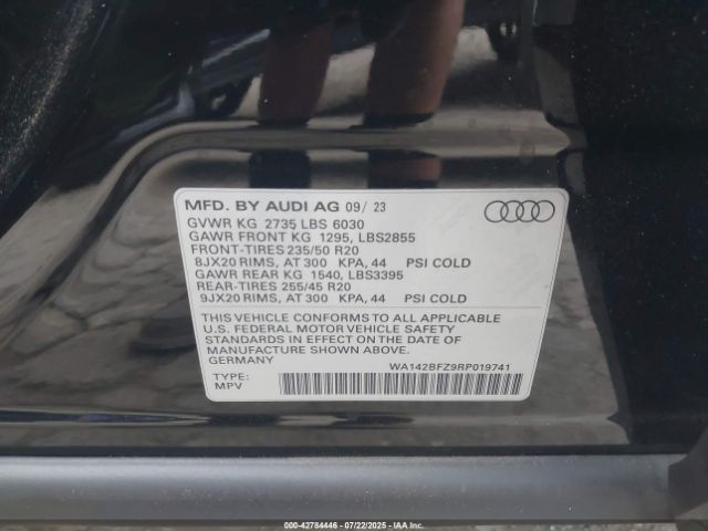 2024 AUDI Q4 SPORTBACK E-TRON WA142BFZ9RP019741 Photo 8