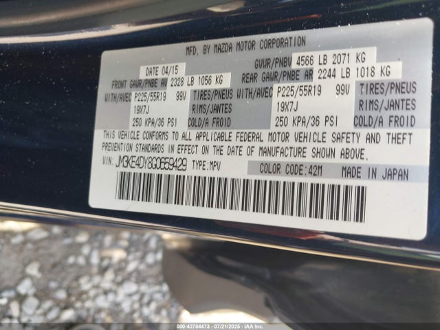 Mazda py 2016 JM3KE4DY8G0659429 Image 9
