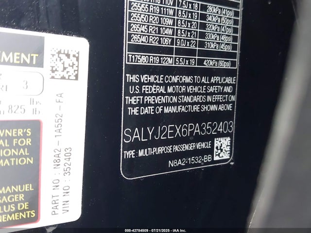 Land Rover aj20-p 2023 SALYJ2EX6PA352403 Image 9