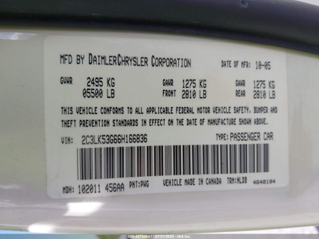 2006 CHRYSLER 300 2C3LK53G66H166836 Photo 8
