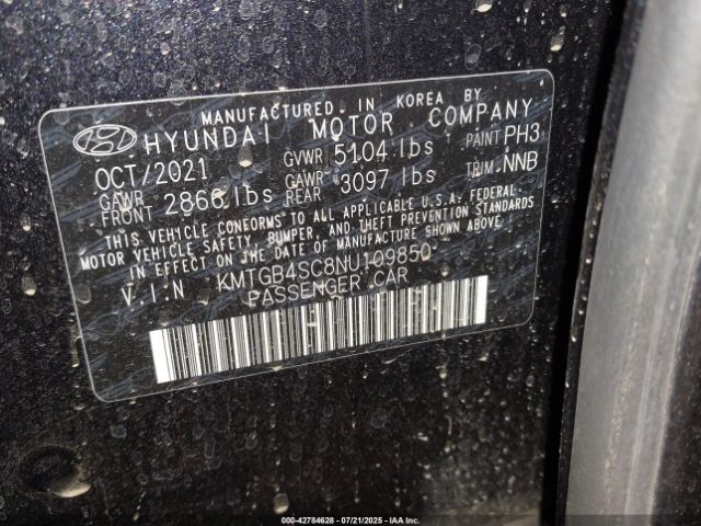 2022 GENESIS G80 KMTGB4SC8NU109850 Photo 8