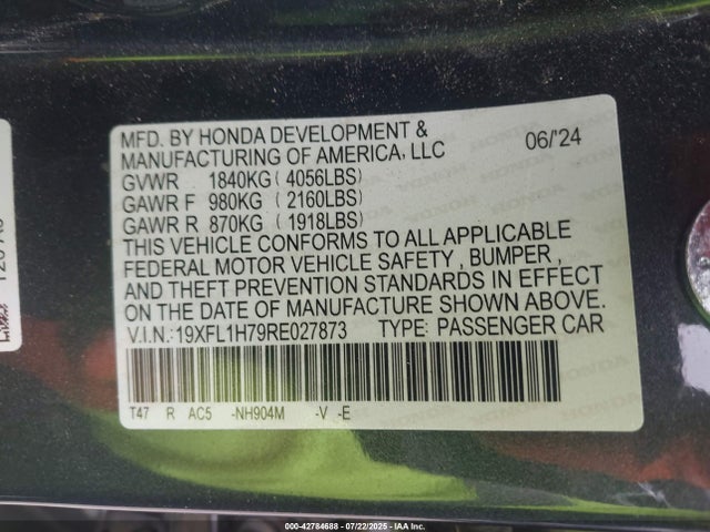 19XFL1H79RE027873 Honda l15b7