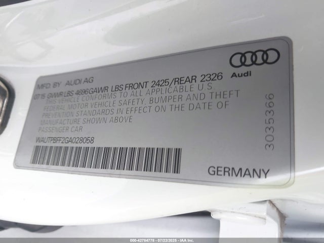 Audi A3 2016 WAUTPBFF2GA028058 Image 9