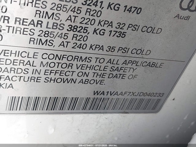 2018 AUDI Q7 WA1VAAF7XJD040233 Photo 8