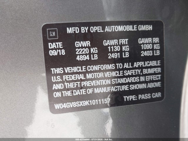 W04GV8SX9K1011157 Buick ltg - spark ignited direct injection, variable valve timing, e85 max