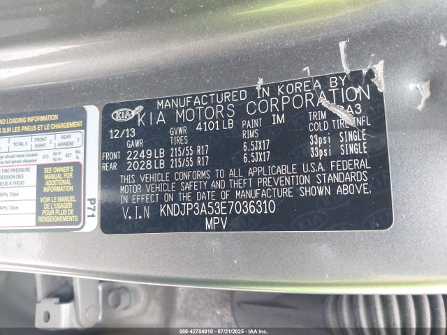 KIA dohc gdi nu 2014 KNDJP3A53E7036310 Image 9