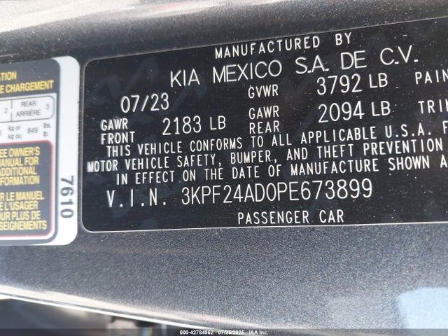 KIA mpi nu 2023 3KPF24AD0PE673899 Image 9