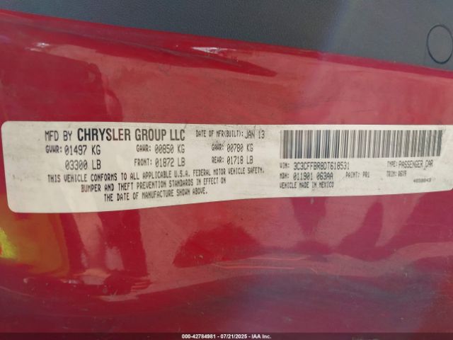 2013 FIAT 500 3C3CFFBR8DT618531 Photo 8