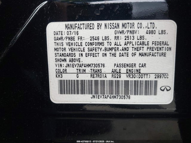 Infiniti 2017 2017 JN1EV7AP4HM730576 Image 9