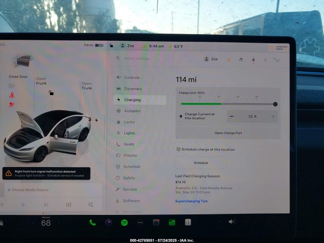 5YJ3E1EA4RF872072 Tesla MODEL 3
