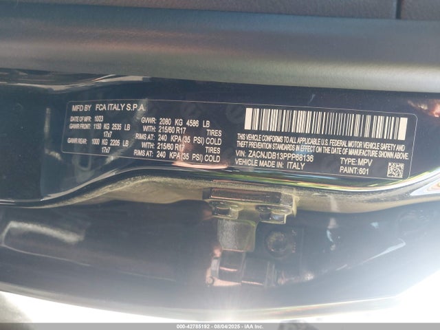 ZACNJDB13PPP68136 Jeep 2023